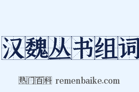 汉魏丛书组词是什么意思的图片